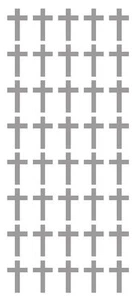 1 Zoll Silber Religiöses Kreuz Aufkleber Umschlag Siegel Kirche Schule Kunst Handwerk - Bild 1 von 1
