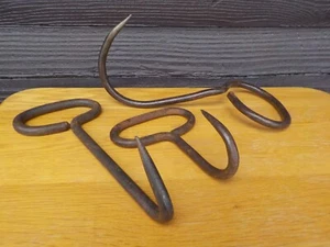 Three Vintage Primitive Metal Hay or Straw Bale Hooks - Picture 1 of 5