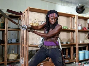 Handgefertigtes Walking Dead Schwert - Michonnes Katana 9260 Federstahl Klinge scharf - Bild 1 von 12