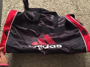 Adidas Gym Bag, Red/Black/White, 24"x12" - Picture 1 of 5