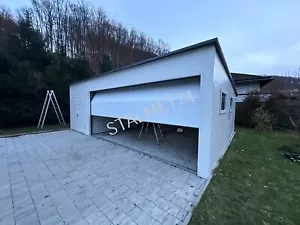 Blechgarage 7x5x2,50 Fertiggarage isolierte Industriehalle Sandwichplatten Lager - Bild 1 von 14