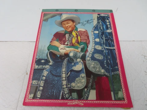 Rare Roy Rogers Photo SIGNED Notebook 10 X 8 Autograph Cover
