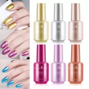 8ml Nail Polish Mirror Effect Metallic Color Quick-Drying Women Nail Art Design - Picture 1 of 31