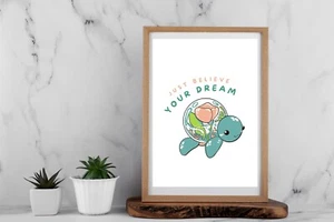 Believe Dream Quote | Motivation Self | Home Décor | Digital Downloadable Print - Picture 1 of 4