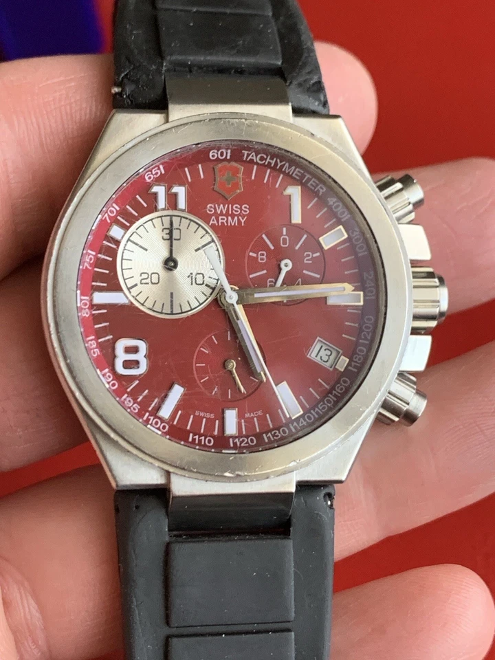 Relógio masculino Swiss Army Convoy cronógrafo 241159! Correia de borracha fabricada na Suíça - Imagem 1 de 4