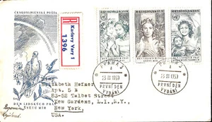 1959 Hunan Right All Races &Religions Czech First Day Cover Sent to New York USA - Picture 1 of 3