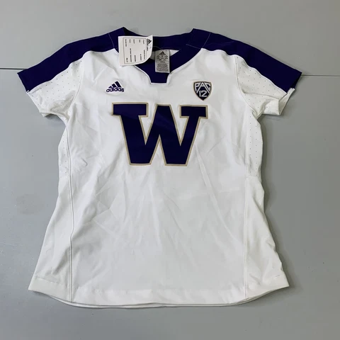 New Adidas University Of Washington Huskies Softball Jersey Team Issue White M Cover