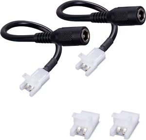 2 Pin 8Mm Connector Kit, Strip to DC Female Plug, Max Amp 5A, 18AWG Wire, Solder - Picture 1 of 5