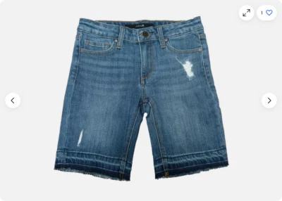 Joe's Girls The Finn Mid Rise Bermuda Jean Shorts(Nelly BLUE 12)NWT - Image 1 of 2