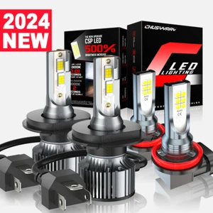 For 2008-2010 Toyota Highlander LED Headlight Fog Lights Hi/Lo Beam 4x Bulbs - Picture 1 of 20