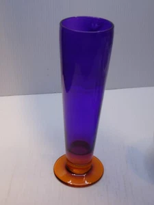 Studio Art Glass Vase, Purple and Red, 2001 - Picture 1 of 5