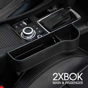 2PCS Car Seat Storage Box&Console Side Pocket Coin Phone Organizer Cup Holder AU - Picture 1 of 11