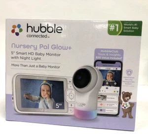 New Hubble Connected Nursery Pal Glow Plus 5” Smart HD Baby Monitor Night Light - Picture 1 of 4