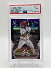 2023 Bowman Chrome Cam Collier 1st Prospect /250 Purple Refractor #BCP-125 PSA 9