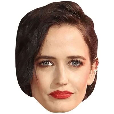 Eva Green (Hair Up) Celebrity Mask, Flat Card Face - Image 1 of 4
