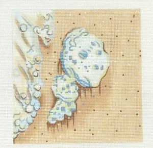 Susan Roberts Nautical Coral Sea Shell Handpainted Needlepoint Canvas - Picture 1 of 1