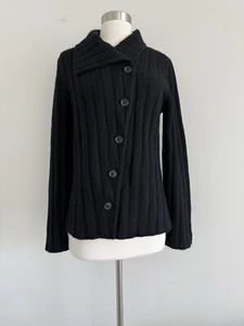 GARNET HIIL WOOL CASHMERE BUTTON UP LONG SLEEVE SWEATER SIZE M - Picture 1 of 10