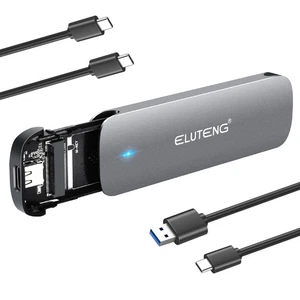 Gabinete SSD M.2 NVME SATA Doble Protocolo SSD a USB Adaptador Aluminio USB 3.2... - Imagen 1 de 8