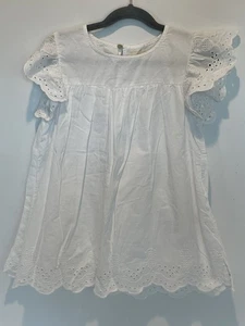 Mädchen Creamie Ösen ärmellos weiß bestickt Bluse 100 % Baumwolle Größe 10 - Bild 1 von 4