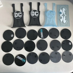 DC Multiverse McFarlane Action Figure Stands Lot of 26 Plus 3 Card Holders - Picture 1 of 3