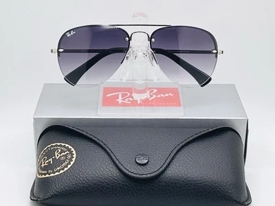 Ray-Ban RB3449 Iconic Aviator Rimless 59mm Unisex Sunglasses- Gray Gradient Lens - Image 1 of 4
