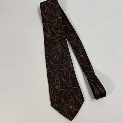 VTG Mark Shale Men's Tie 100% Silk Paisley Tie Vintage Made in Italy - Image 1 of 4