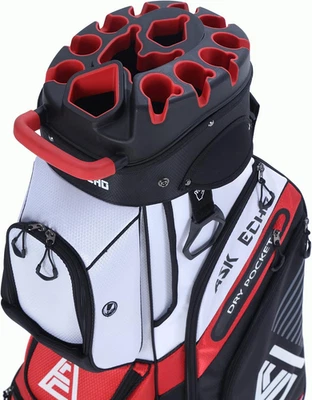 Bolsa de carrito de golf ASK ECHO T-Lock con divisor organizador de 14 vías superior, carrito premium Ba Foto 1 de 4