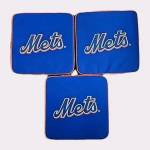 Vintage New York Mets Stadium Seat Cushions Set of 3 SGA Delta Airlines - Picture 1 of 5