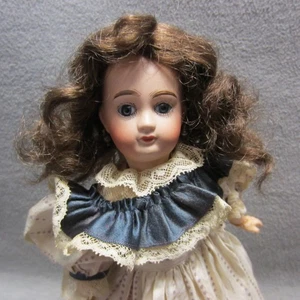Antique Limoges French Bisque Bébé Alice Doll Glass Eyes 11" Pierced Ears - Picture 1 of 22