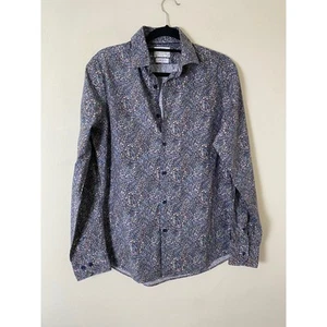 Mens T M Lewin Liberty Print Shirt 16 inch Collar Fitted Style - Picture 1 of 6