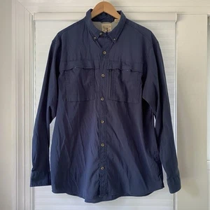 RedHead Shirt Men’s XL Navy Blue Fishing Long Sleeve Button Up Vented Outdoor - Picture 1 of 11