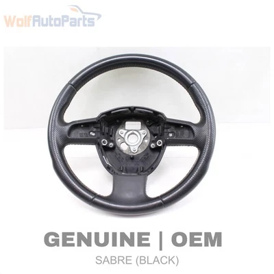 2007-2009 AUDI A4 QUATTRO - 3-Spoke Leather Sport Steering Wheel 8P0419124A - Image 1 of 4