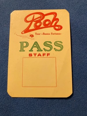 POOH - VECCHIO CARTONCINO PASS - STAFF X TOUR "BUONA FORTUNA" 1981 - Image 1 of 3