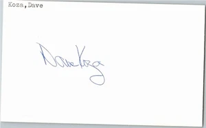 1970's -Dave Koza- Signed/Autograph/Auto Index Card Montreal Expos MLB - Picture 1 of 1
