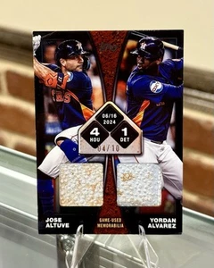 2025 Topps Ser 2 Rounding the Bases DUAL Relic Jose Altuve & Yordan Alvarez #/10 - Picture 1 of 6