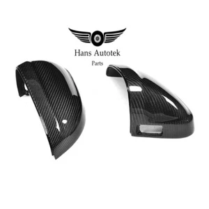 Carbon Fiber Side Mirror Caps W/Lane ASSIST FOR AUDI A4 S4 B9 A5 F5 S5 RS4 RS5 - Picture 1 of 7