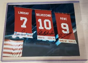 JLA BANNER VON HOWE, DELVECCHIO, LINDSAY SIGNIERT 8X10 - Bild 1 von 1
