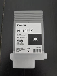 Geniune Canon PFI-102BK Cartucho de tinta negro Tanque 130 ml ImagePROGRAF - ABIERTO - Imagen 1 de 2