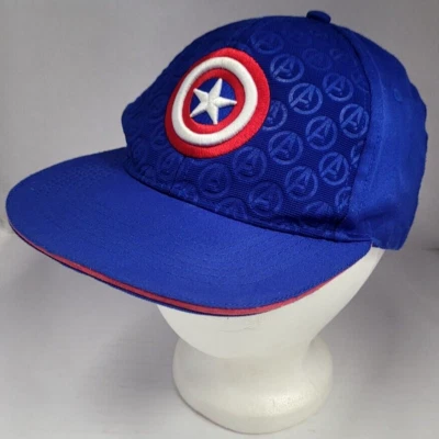 Marvel Kids Avengers Captain America Shield Logo Youth Hat Ball Cap Snap Back - Image 1 of 4