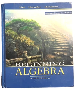 Beginning Algebra Ninth Edition - Annotated Instructor's Edition - HC Book - Bild 1 von 3