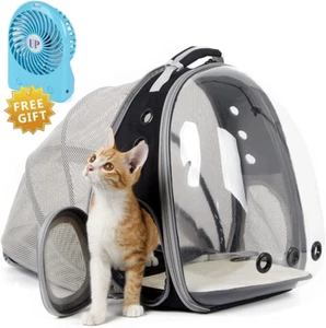 Cat Bubble Rucksack mit Ventilator, passend für bis zu 12 Lbs, Space Capsule Astronaut Clear Wi - Bild 1 von 12