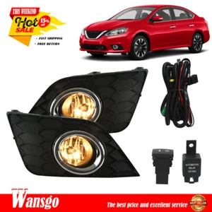 For 2016 2017 2018 2019 Nissan Sentra Bumper Fog Lights Lamps w/Wiring Switch - Picture 1 of 10