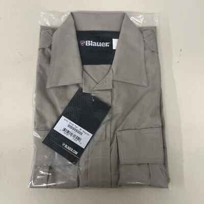 BLAUER 8741 Silver Tan TENX B.DU Short Sleeve Supershirt MED REGULAR Ripstop - Image 1 of 4