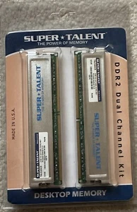 NEW! Super Talent PC-5300 Memory (T6UX2GC5) 2GB (2 X 1GB) - Picture 1 of 2