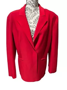Norma Kamali Ponte Relaxed Fit Stretch Sport Blazer Women’s Size Small Red NWT - Picture 1 of 13