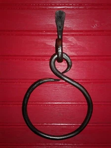 Roundstock Simple Top Iron Towel Ring Hand Forged by PCBS Glad to do custom work - Picture 1 of 2