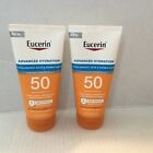 (2) Eucerin Advanced Hydration Hyaluronic Acid & Humectants Sunscreen SPF 50 NEW