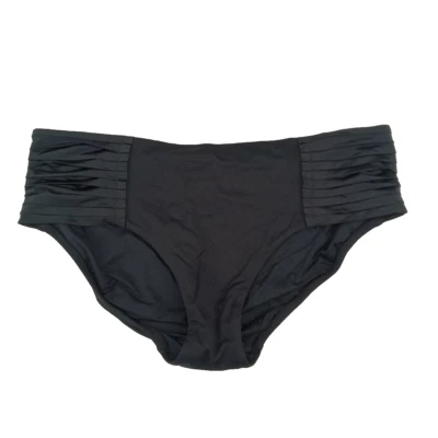 Traje de baño para mujer SEAFOLLY talla 10 detalle plisado negro Foto 1 de 4