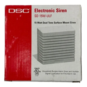 DSC Electronic Siren SD 15W-ULF Indoor New Alarm System Siren Wired Dual Tone - Picture 1 of 9