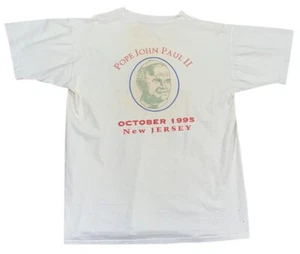Camiseta vintage de visita del Papa Juan Pablo II octubre 1995 Jersey (talla L) - Imagen 1 de 5